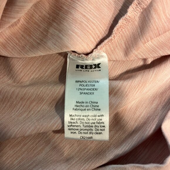 RBX Women's Performance T-Shirt XL Peach V-Neck Stretch Activewear - Picture 5 of 7